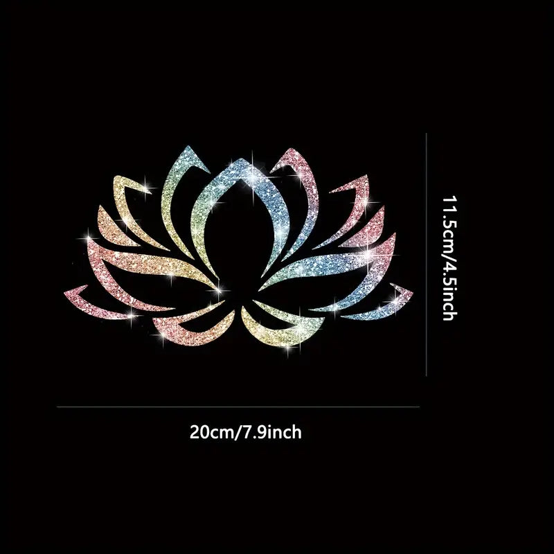 Shiny Lotus Car Stickers Decoration