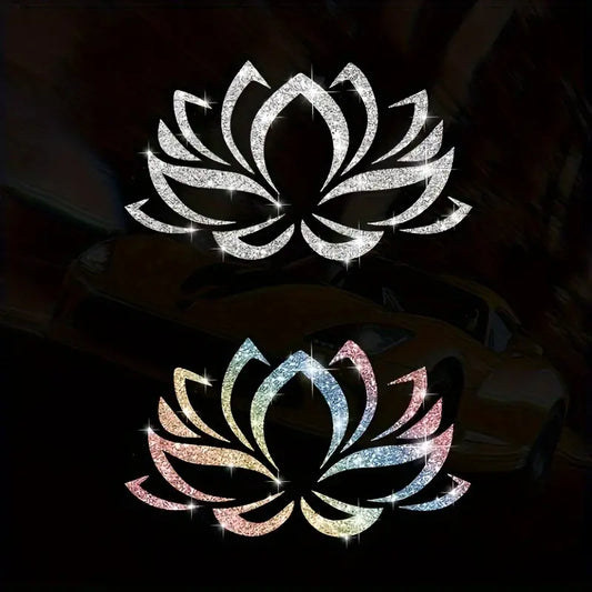 Shiny Lotus Car Stickers Decoration