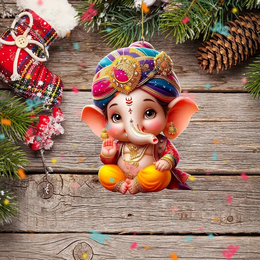 Charming Ganesha Acrylic Ornament