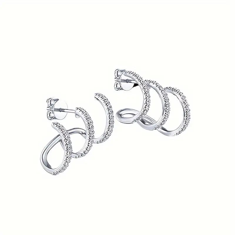 Three Claw Arc Design Earrings