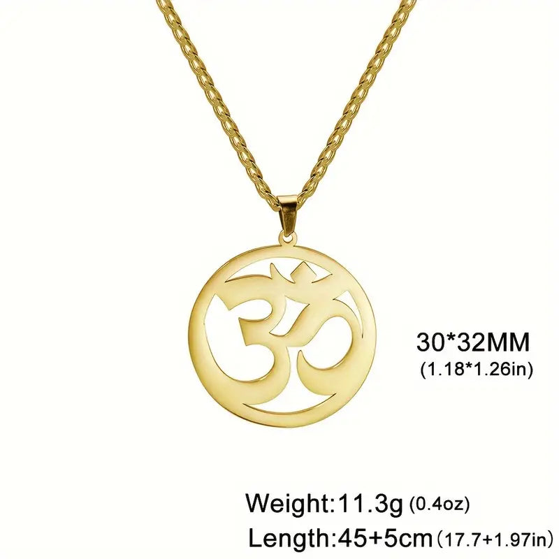 OM Yoga Symbol Round Necklaces