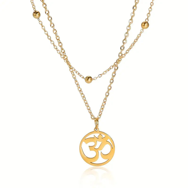 OM Yoga Symbol Round Necklaces