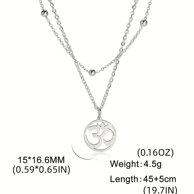 OM Yoga Symbol Round Necklaces