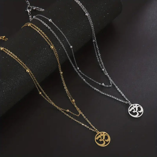 OM Yoga Symbol Round Necklaces