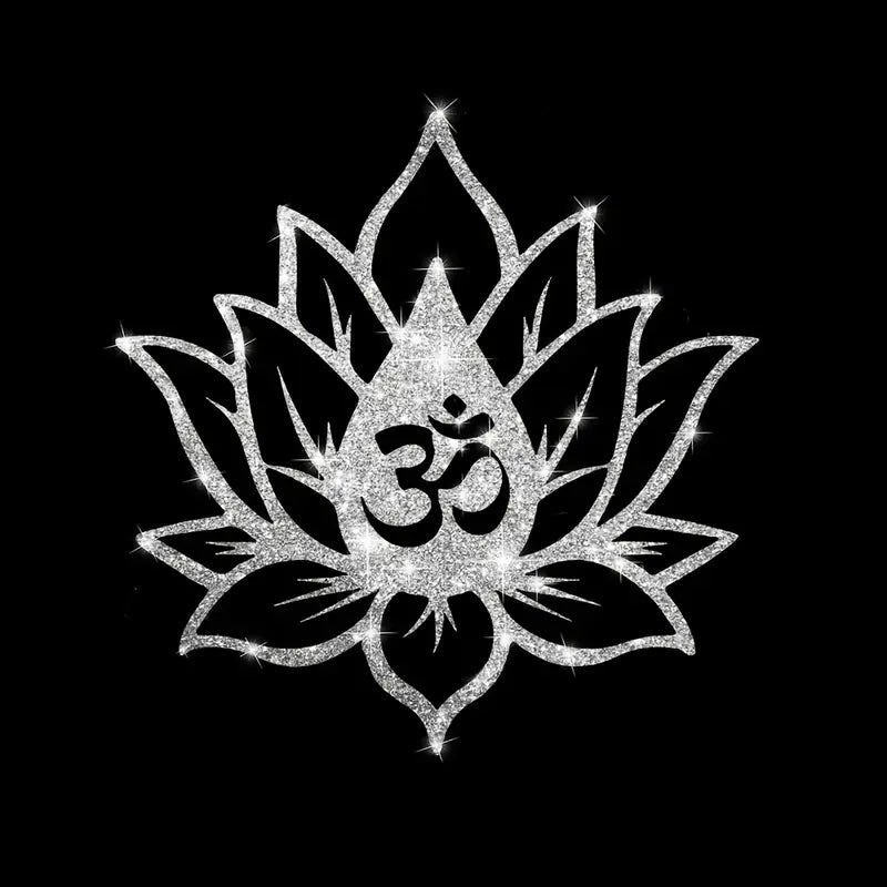 A Shiny OM Symbol Lotus Sticker