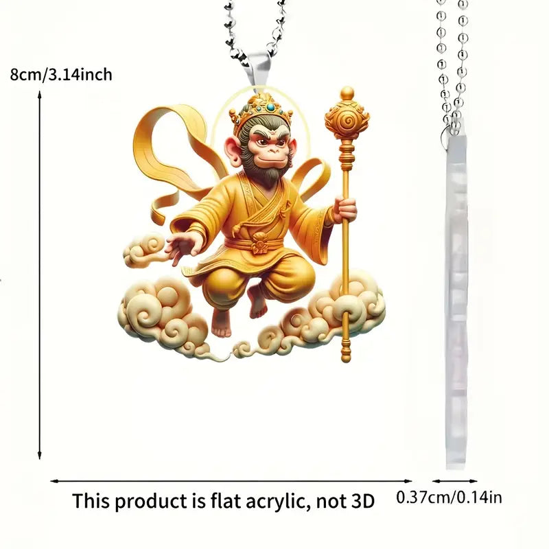 2D Durable Acrylic Sun Wukong Monkey King Pendant