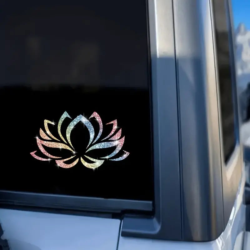 Shiny Lotus Car Stickers Decoration