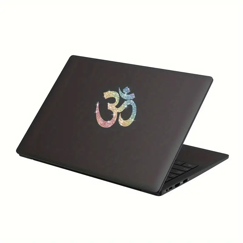 1pc Glitter Om Symbol Vinyl Decal