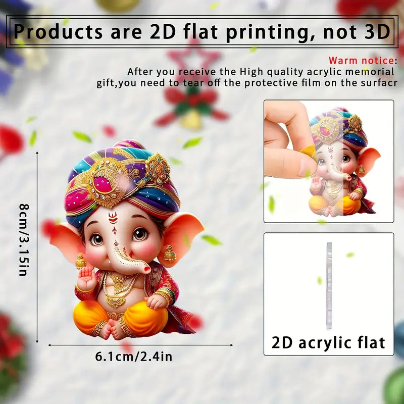 Charming Ganesha Acrylic Ornament